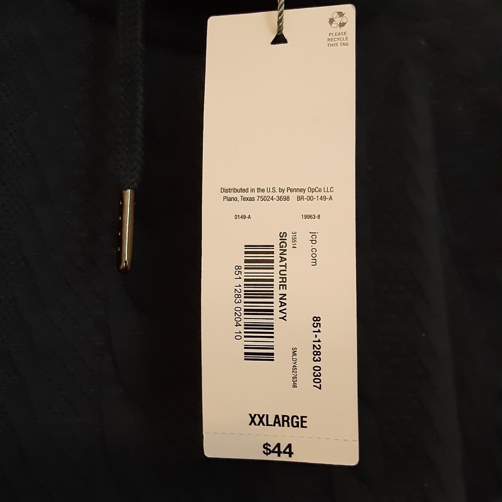 NWT Navy Liz Claiborne mock neck pullover, XXL - Picture 5 of 7